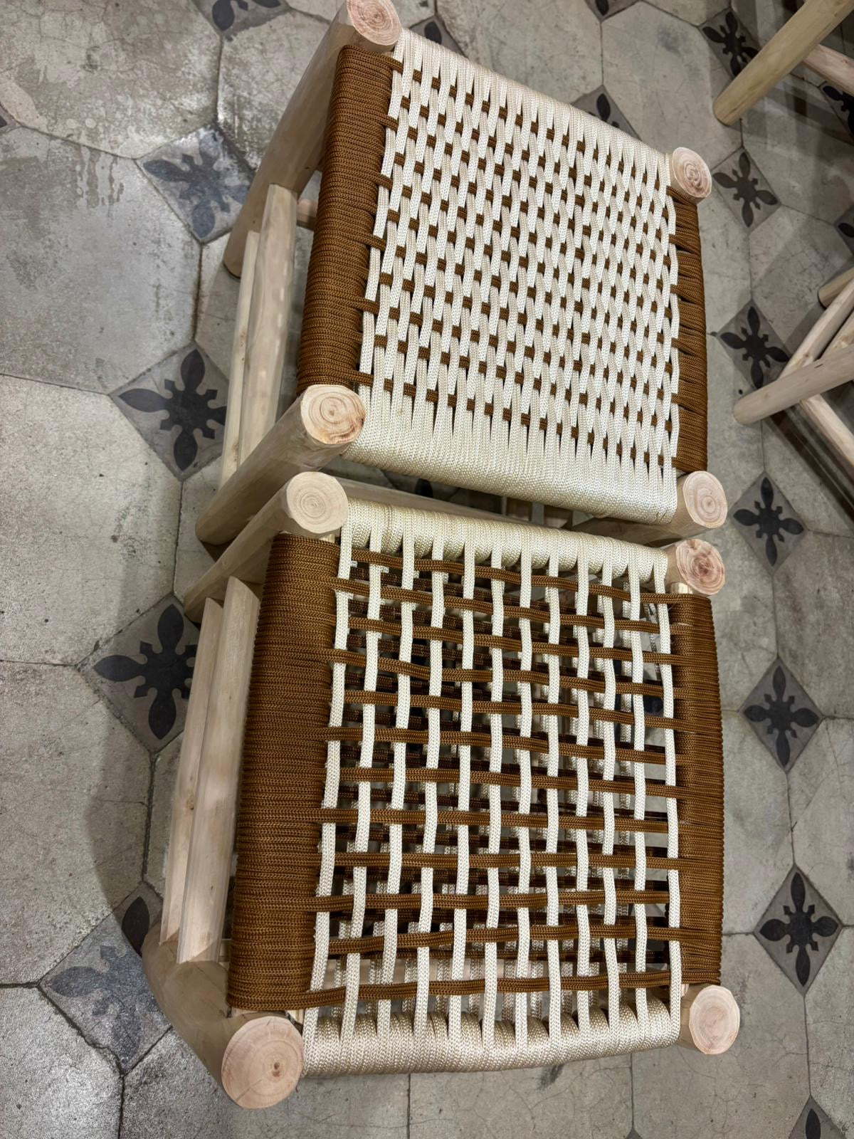 Tabouret marocain en bois