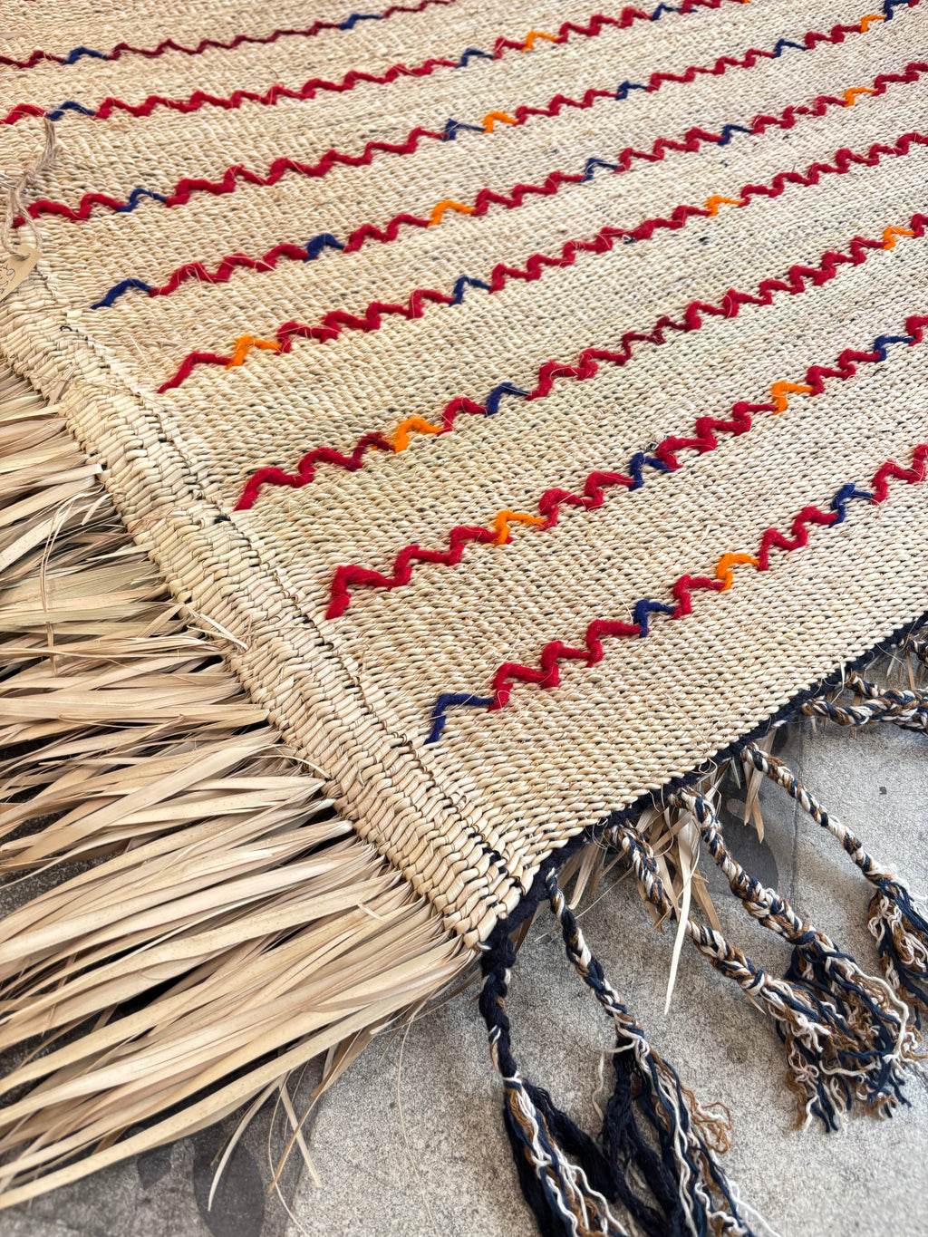Tapis Berbère tressé - en paille