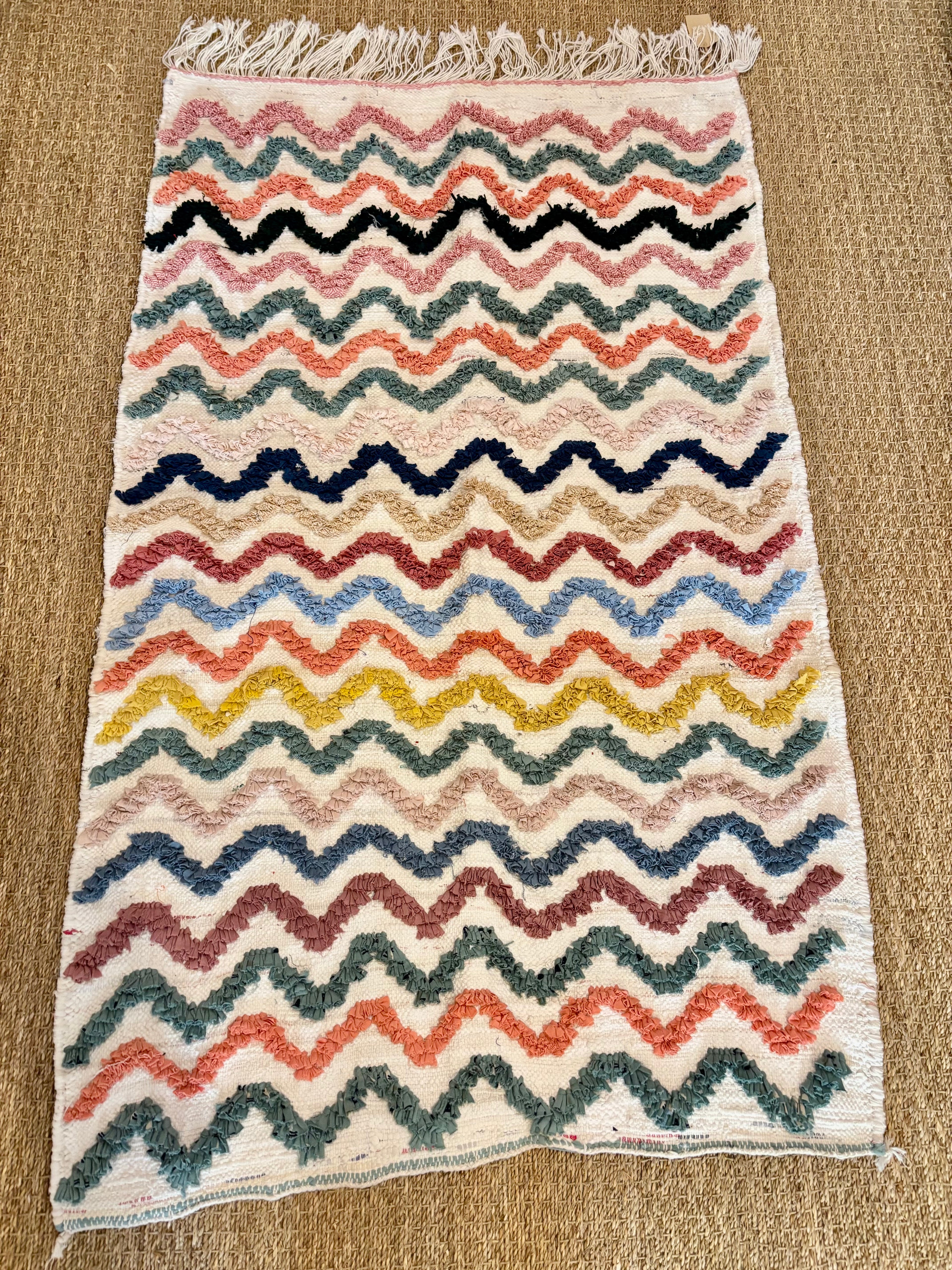 Tapis Boucherouite - Zigzag