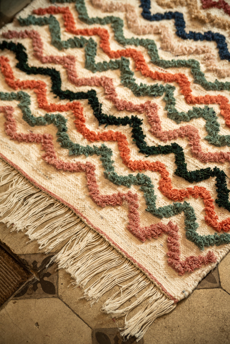 Tapis Boucherouite - Zigzag