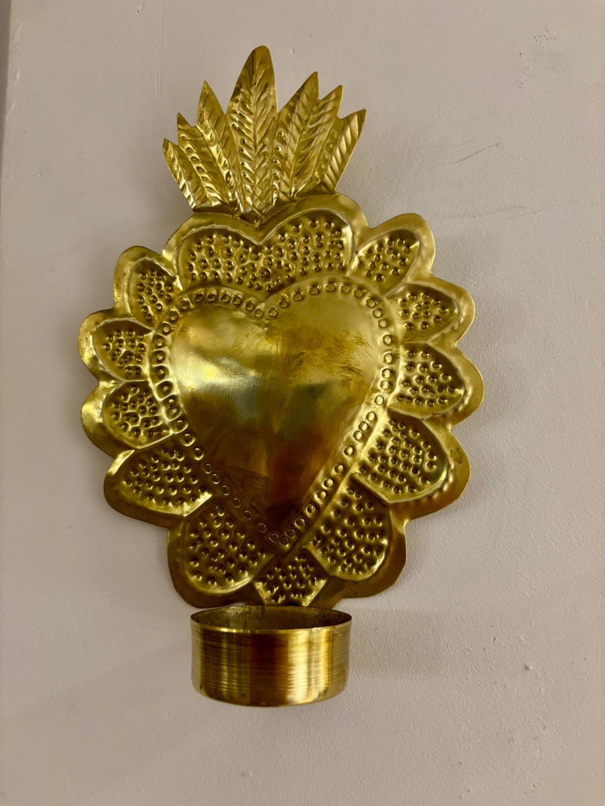 Ex-voto en laiton - Bougeoir