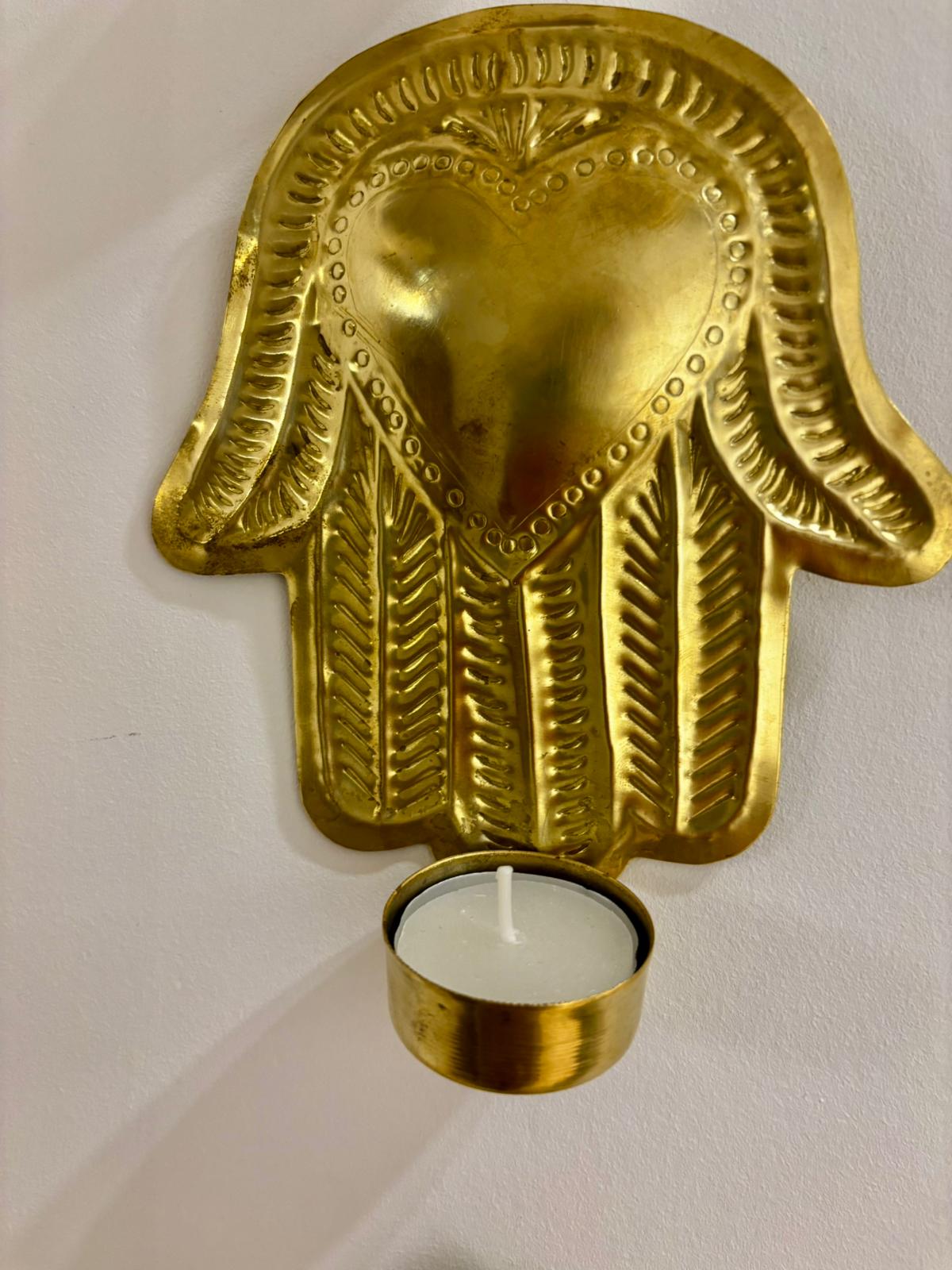 Ex-voto en laiton - Bougeoir