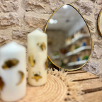 Miroir en laiton artisanal – forme ovale