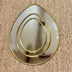 Miroir en laiton artisanal – forme ovale
