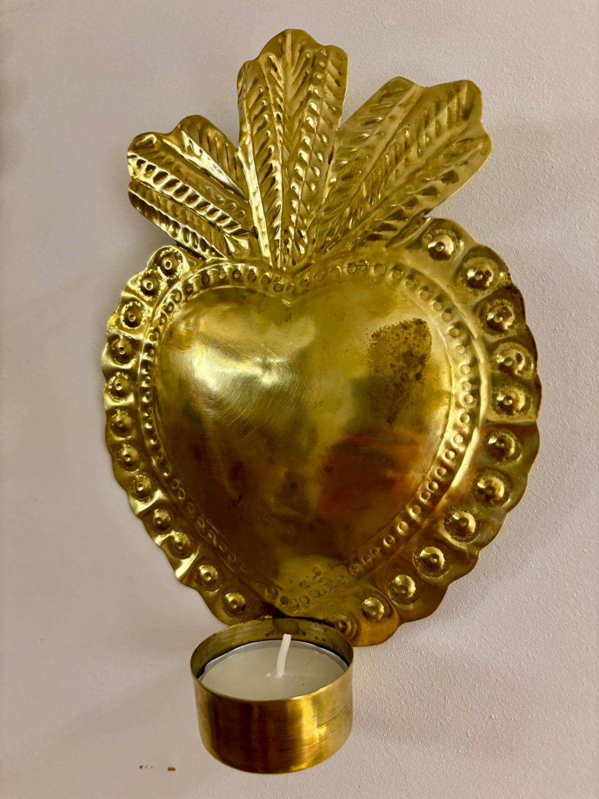 Ex-voto en laiton - Bougeoir