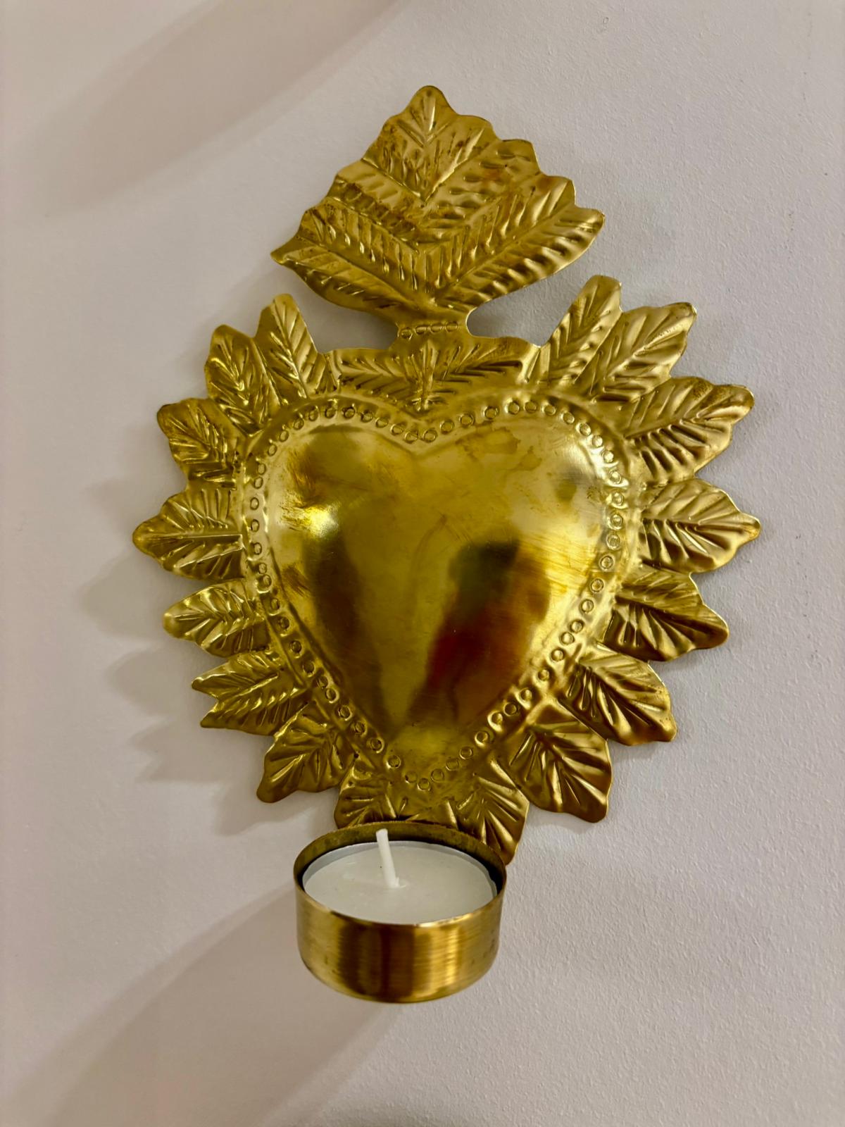 Ex-voto en laiton - Bougeoir