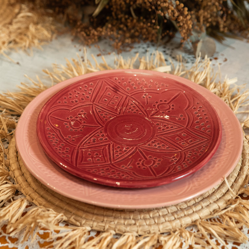 Assiettes en céramique artisanales faites main au Maroc – La Kasbah de Marie