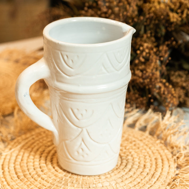 Carafe en céramique blanche – 21 cm