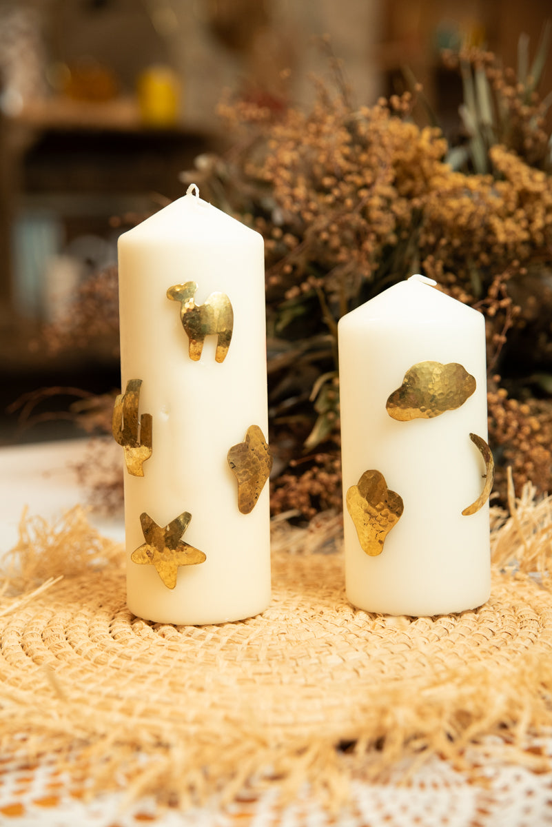 Décorations en laiton doré pour bougies artisanales – La Kasbah de Marie