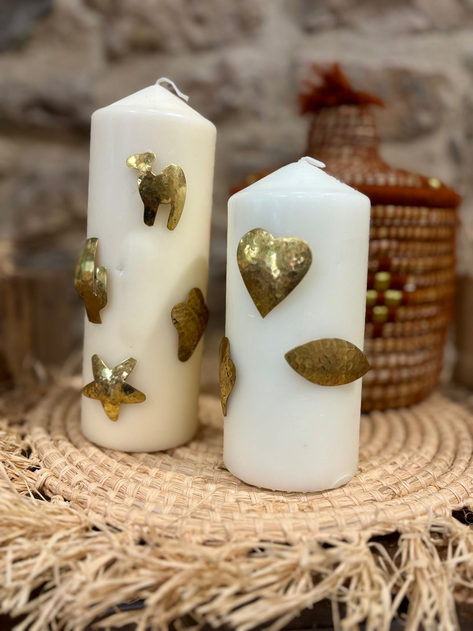 Décorations en laiton doré pour bougies artisanales – La Kasbah de Marie