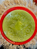 Assiettes en céramique artisanales - rouge ou verte ø 21 cm