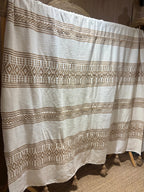 Plaid à pompons marocain beige