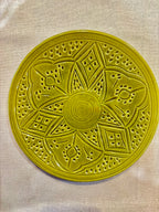 Assiettes en céramique artisanales - rouge ou verte ø 25 cm