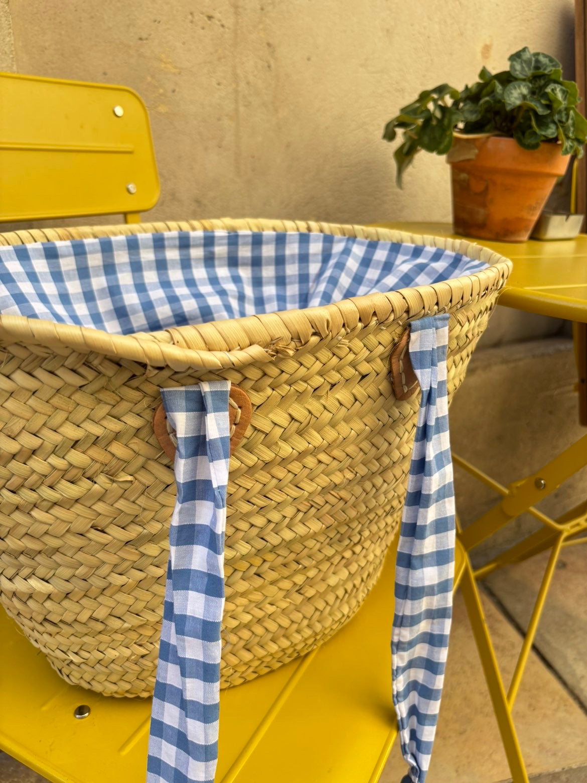 Panier en osier - Collection vichy