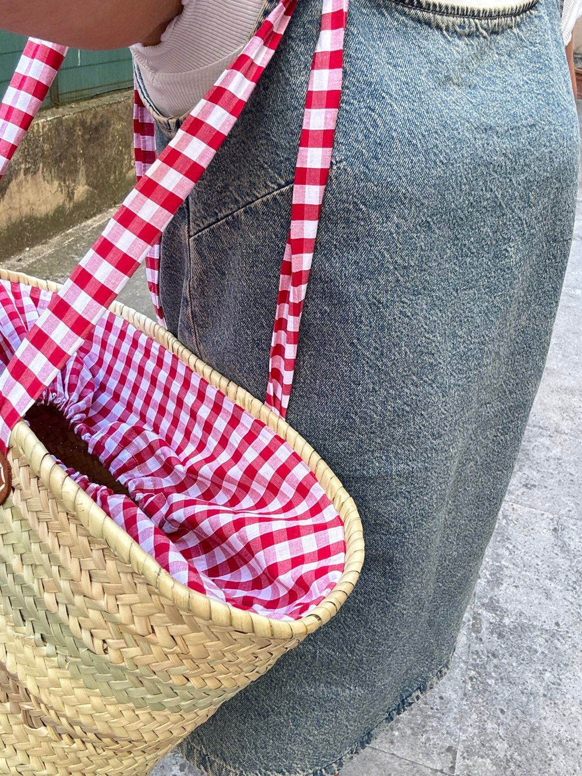 Panier en osier - Collection vichy