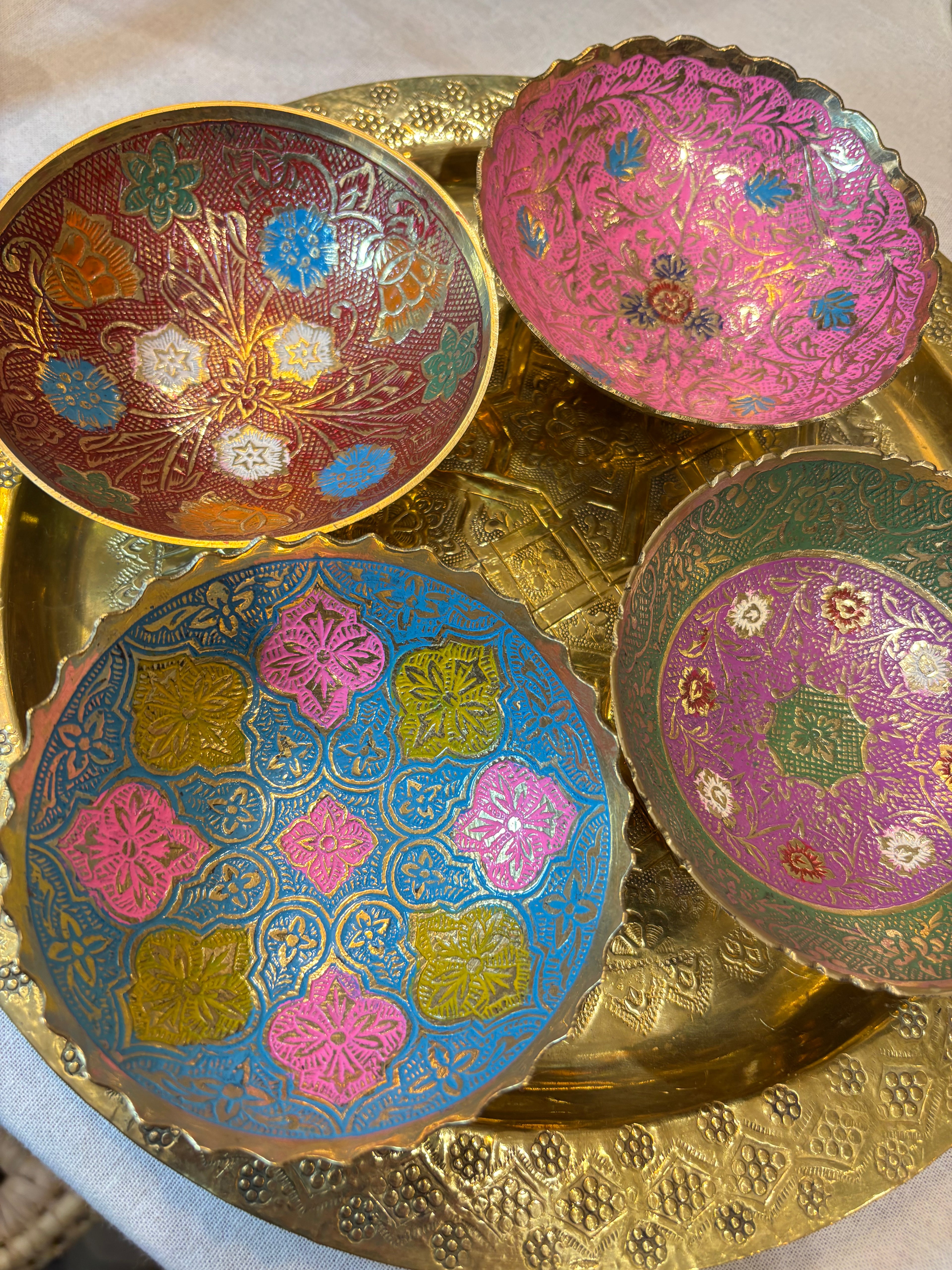 Bol à bijoux en laiton gravé