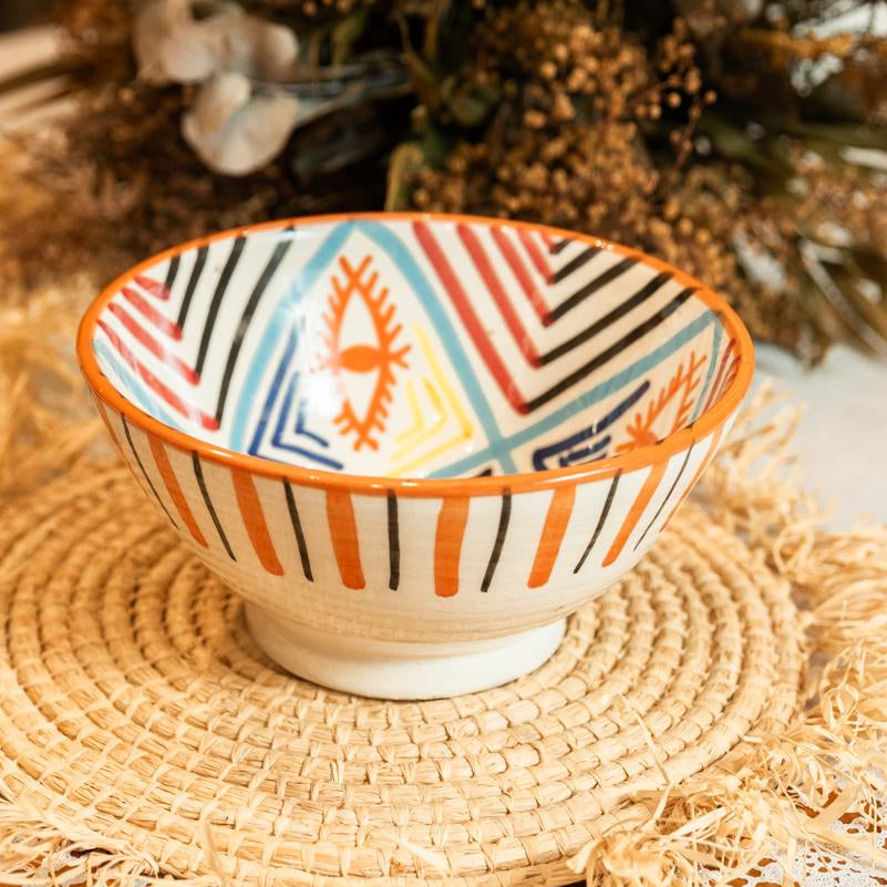 Saladier en céramique coloré – Orange ou Jaune (∅ 20 cm)