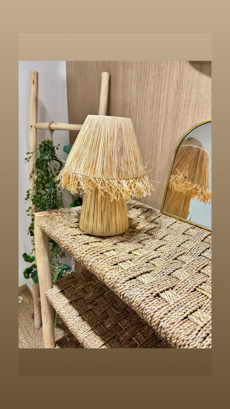 Lampe de Chevet en Raphia naturel
