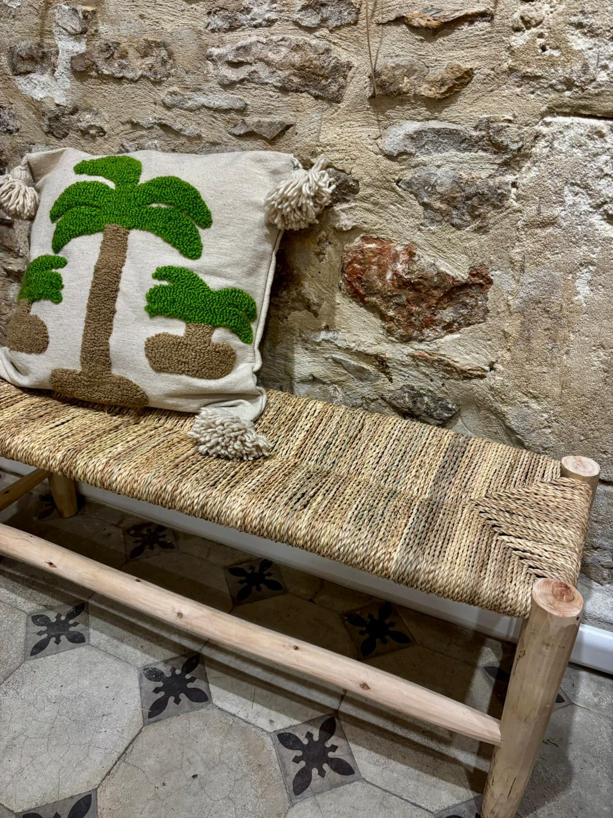 Banc en corde naturelle